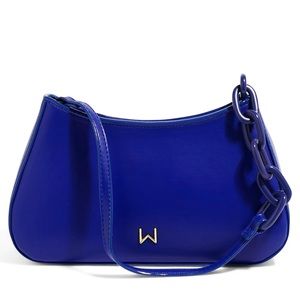HOUSE OF WANT Newbie Vegan Leather Shoulder Bag in Cobalt Blue
